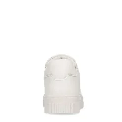 Manfield Witte leren sneakers^DAMES Sneakers