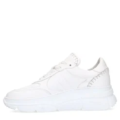 Manfield Witte leren sneakers^DAMES Sneakers