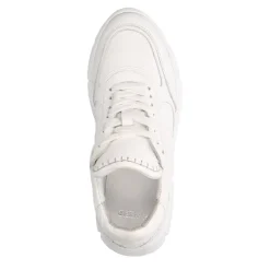 Manfield Witte leren sneakers^DAMES Sneakers
