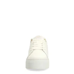 Manfield Witte leren sneakers^DAMES Sneakers