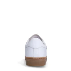 Manfield Witte leren sneakers^DAMES Sneakers
