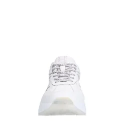 Manfield Witte leren sneakers^DAMES Sneakers