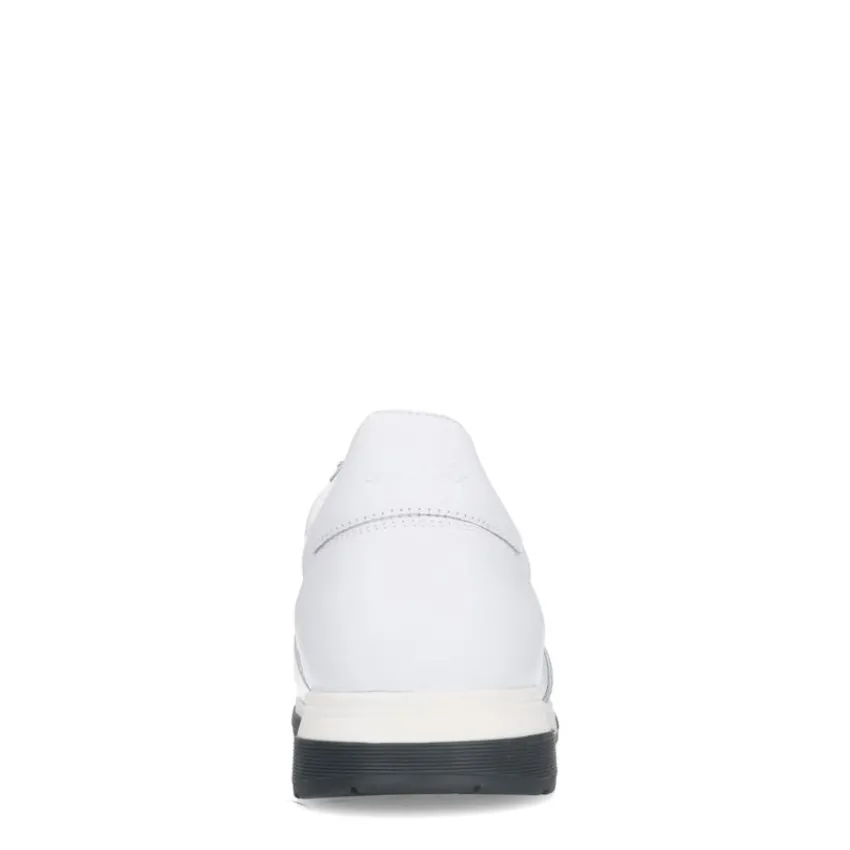 Van Lier Witte leren sneakers^Heren Sneakers