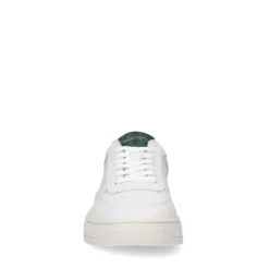 Manfield Witte leren sneakers^Heren Sneakers