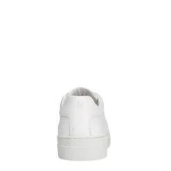 Manfield Witte leren sneakers^Heren Sneakers
