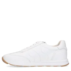 No Stress Witte leren sneakers met rits^DAMES Sneakers
