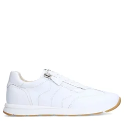 No Stress Witte leren sneakers met rits^DAMES Sneakers
