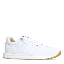 No Stress Witte leren sneakers met rits^DAMES Sneakers