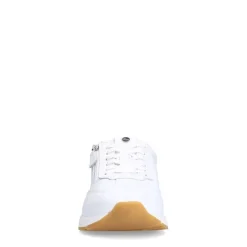 No Stress Witte leren sneakers met rits^DAMES Sneakers