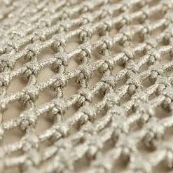 Manfield Zilveren gevlochten shopper^ Shoppers