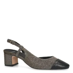 Manfield Zilveren glitter slingbacks^DAMES Pumps|Slingbacks