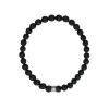 Manfield Zwarte heren kralen armband^ Sieraden