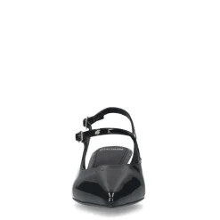 Manfield Zwarte lak slingbacks^DAMES Pumps|Slingbacks