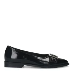 Manfield Zwarte lakleren loafers^DAMES Loafers