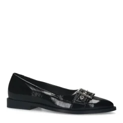 Manfield Zwarte lakleren loafers^DAMES Loafers