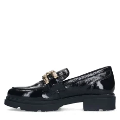 Manfield Zwarte lakleren loafers^DAMES Loafers