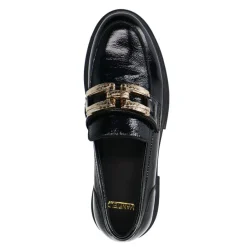 Manfield Zwarte lakleren loafers^DAMES Loafers
