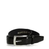 Manfield Zwarte lakleren riem^ Riemen