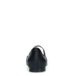 Manfield Zwarte leren ballerina's^DAMES Loafers