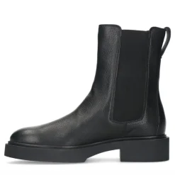 Manfield Zwarte leren chelsea boots^DAMES Enkellaarsjes