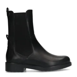No Stress Zwarte leren chelsea boots^DAMES Enkellaarsjes