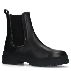 Manfield Zwarte leren chelsea boots^DAMES Enkellaarsjes