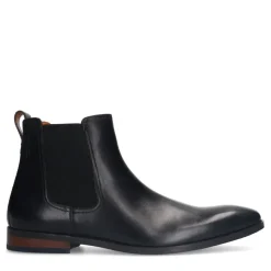 Van Lier Zwarte leren chelsea boots^Heren Boots
