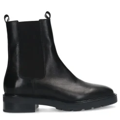 Manfield Zwarte leren chelsea boots^DAMES Enkellaarsjes