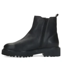 Manfield Zwarte leren chelsea boots^DAMES Enkellaarsjes