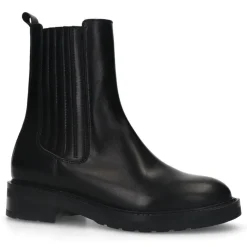 Manfield Zwarte leren chelsea boots^DAMES Enkellaarsjes