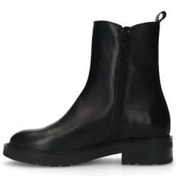 Manfield Zwarte leren chelsea boots^DAMES Enkellaarsjes