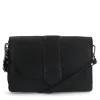 Manfield Zwarte leren clutch^ Clutches
