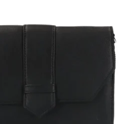Manfield Zwarte leren clutch^ Clutches