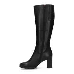 No Stress Zwarte leren hoge laarzen met hak^DAMES Laarzen