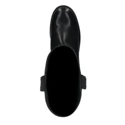 Manfield Zwarte leren hoge laarzen^DAMES Laarzen