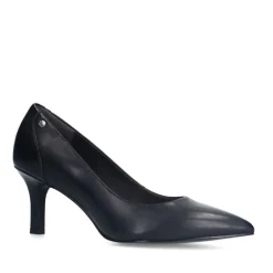 No Stress Zwarte leren klassieke pumps^DAMES Pumps
