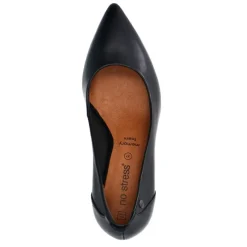 No Stress Zwarte leren klassieke pumps^DAMES Pumps