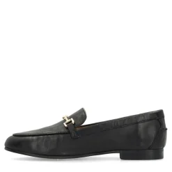 Manfield Zwarte leren loafers^DAMES Loafers