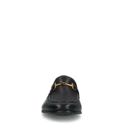 Manfield Zwarte leren loafers^Heren Loafers