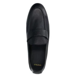 Manfield Zwarte leren loafers^Heren Loafers
