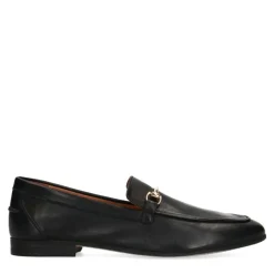 Manfield Zwarte leren loafers^DAMES Loafers