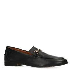 Manfield Zwarte leren loafers^DAMES Loafers