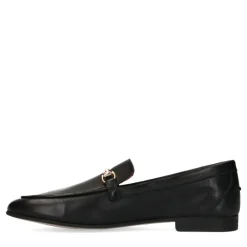 Manfield Zwarte leren loafers^DAMES Loafers
