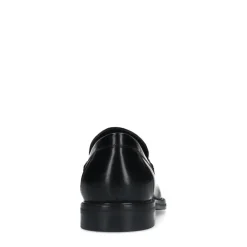 Manfield Zwarte leren loafers^Heren Loafers