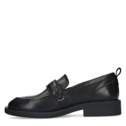 Manfield Zwarte leren loafers^DAMES Loafers