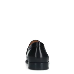 Manfield Zwarte leren loafers^Heren Loafers