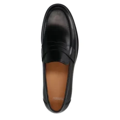 Manfield Zwarte leren loafers^Heren Loafers