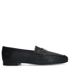Manfield Zwarte leren loafers^DAMES Loafers