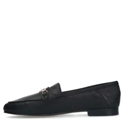 Manfield Zwarte leren loafers^DAMES Loafers