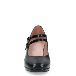 Manfield Zwarte leren mary jane pumps^DAMES Pumps